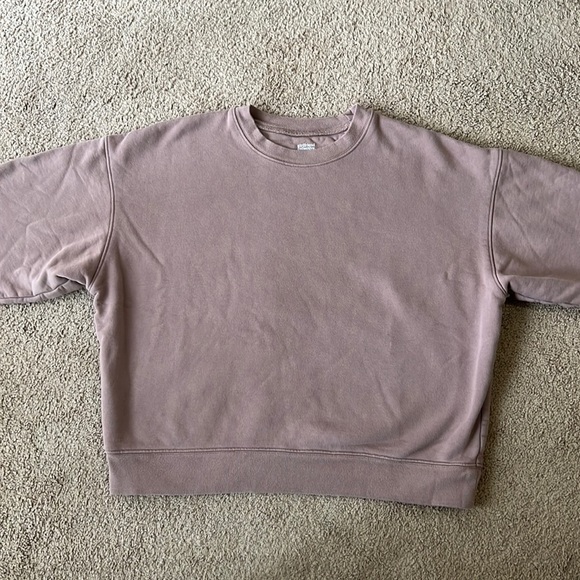 Girlfriend Collective Mauve Crewneck Sweatshirt - Picture 3 of 6